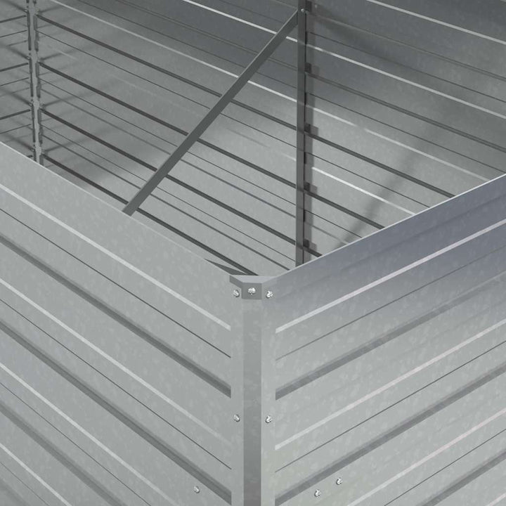 højbed 160x80x77 cm galvaniseret stål sølvfarvet