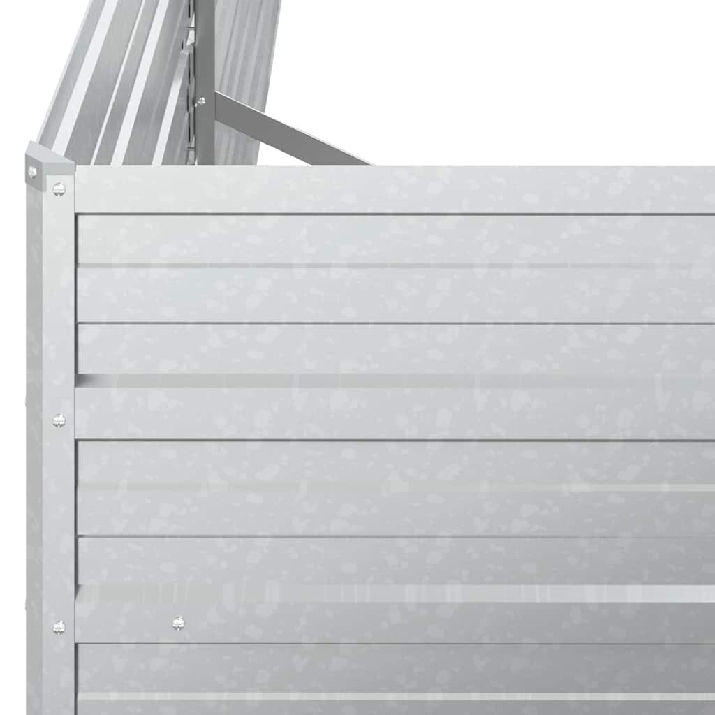 højbed 160x80x77 cm galvaniseret stål sølvfarvet