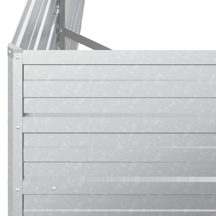 højbed 160x80x77 cm galvaniseret stål sølvfarvet