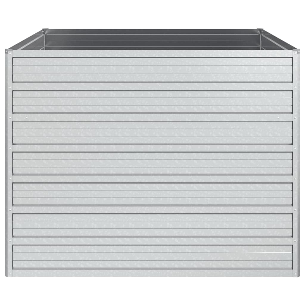 højbed 100x100x77 cm galvaniseret stål sølvfarvet