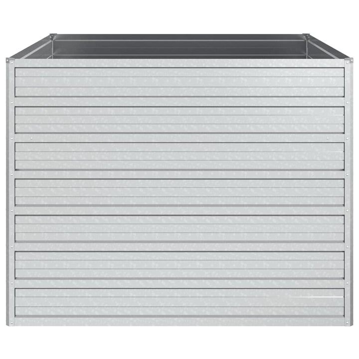 højbed 100x100x77 cm galvaniseret stål sølvfarvet