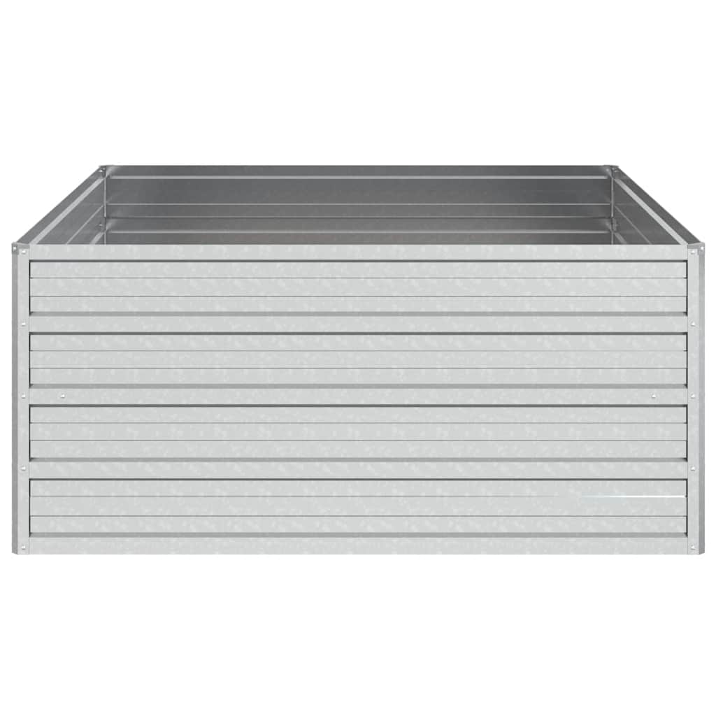 højbed 100x100x45 cm galvaniseret stål sølvfarvet