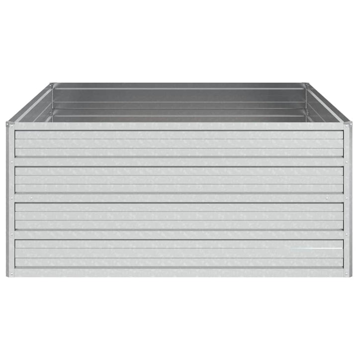 højbed 100x100x45 cm galvaniseret stål sølvfarvet