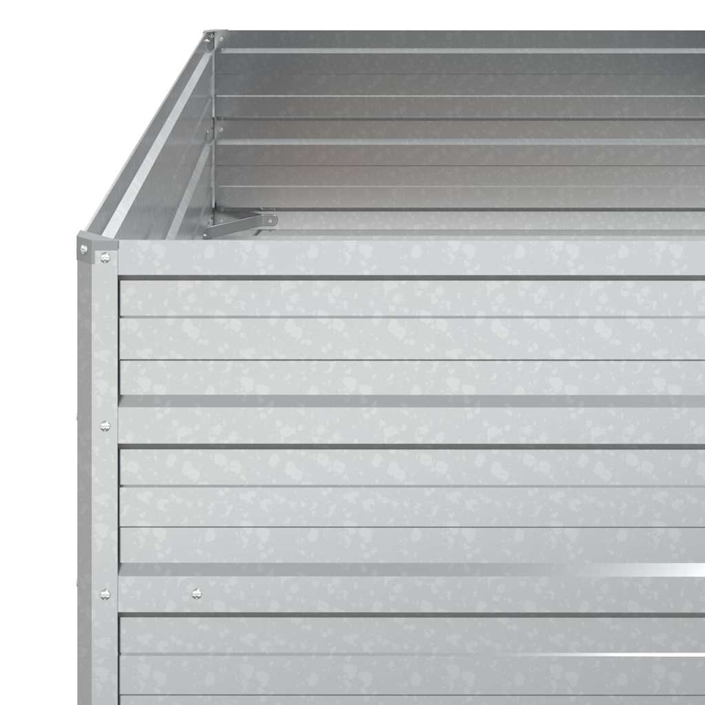 højbed 100x100x45 cm galvaniseret stål sølvfarvet