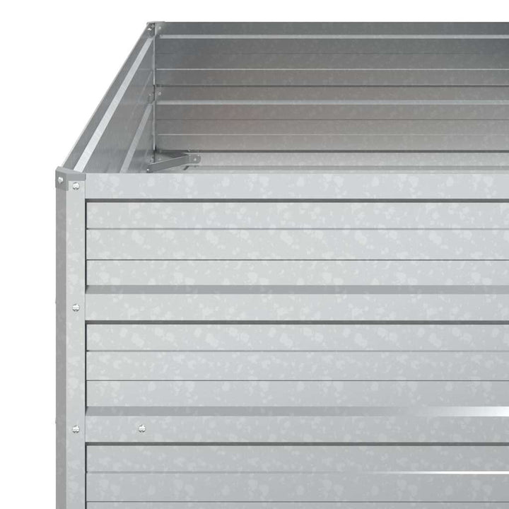 højbed 100x100x45 cm galvaniseret stål sølvfarvet