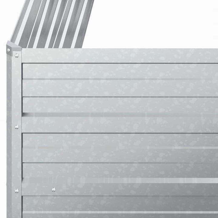 højbed 100x100x45 cm galvaniseret stål sølvfarvet