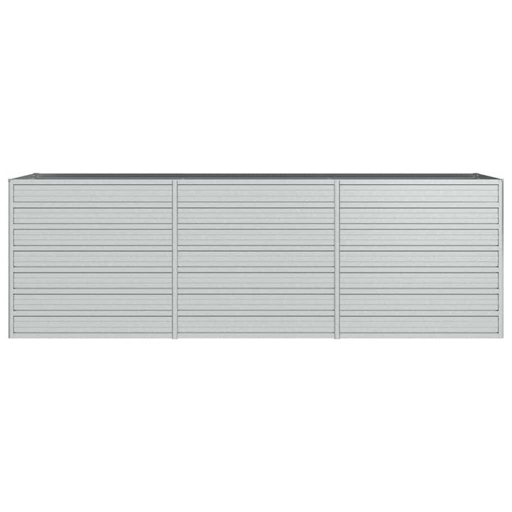 højbed 240x80x77 cm galvaniseret stål sølvfarvet
