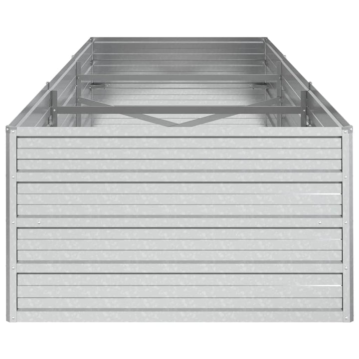 højbed 240x80x45 cm galvaniseret stål sølvfarvet