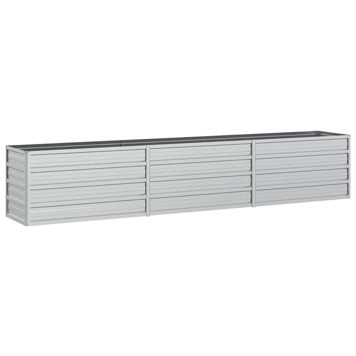 højbed 240x40x45 cm galvaniseret stål sølvfarvet