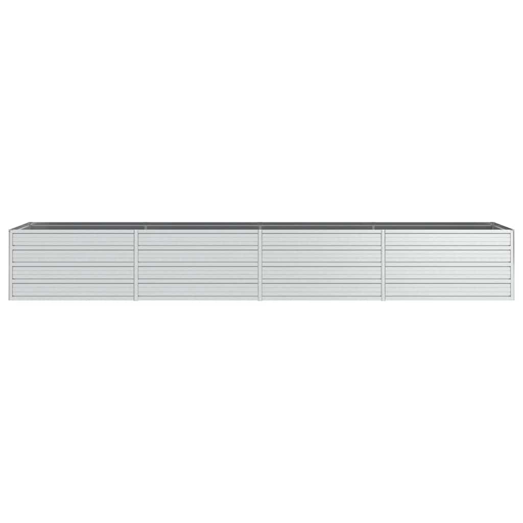 højbed 320x80x45 cm galvaniseret stål sølvfarvet