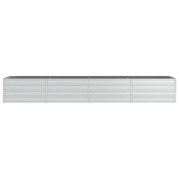 højbed 320x80x45 cm galvaniseret stål sølvfarvet