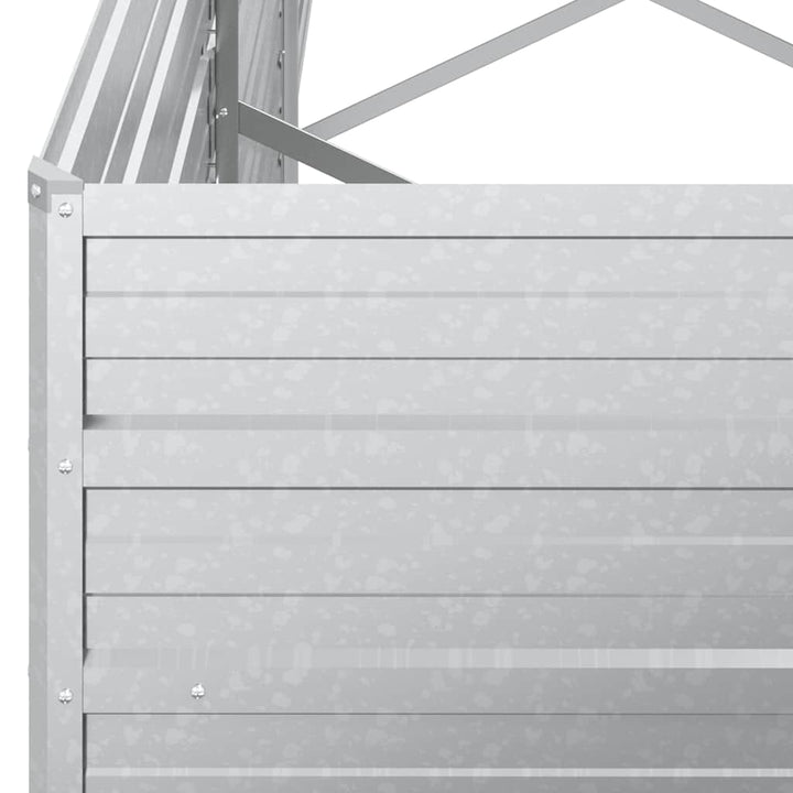 højbed 320x80x45 cm galvaniseret stål sølvfarvet