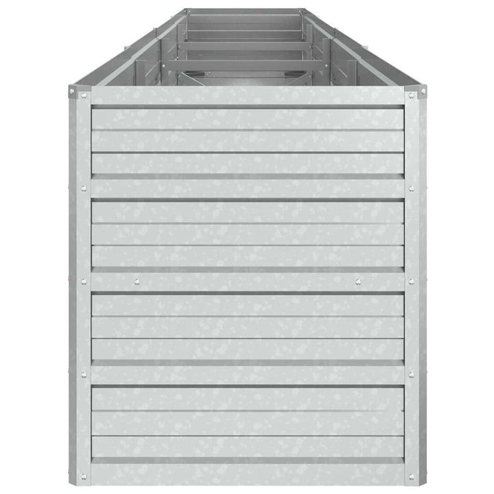 højbed 320x40x45 cm galvaniseret stål sølvfarvet