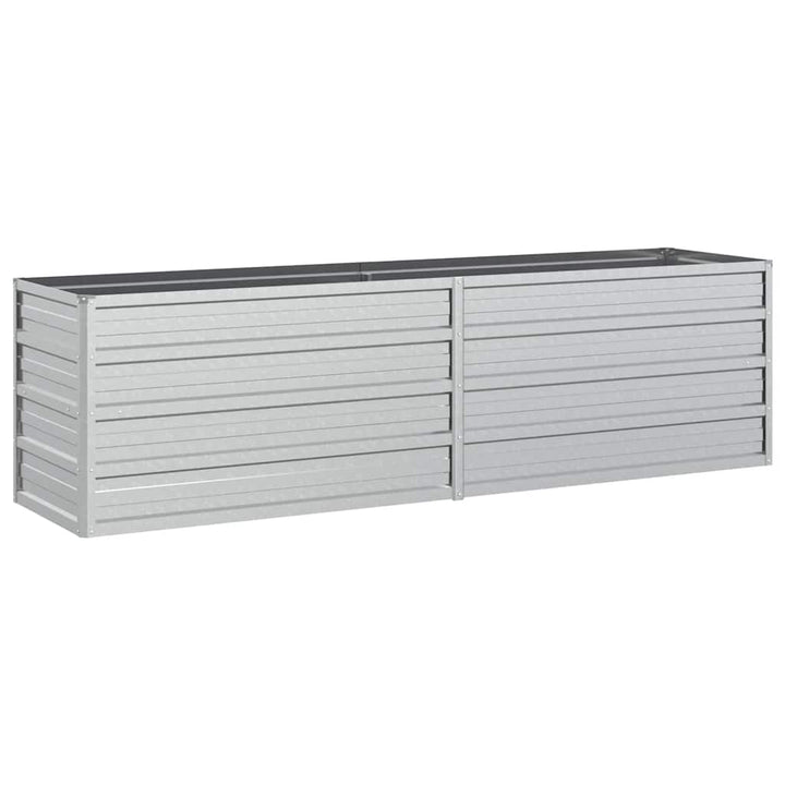 højbed 160x40x45 cm galvaniseret stål sølvfarvet