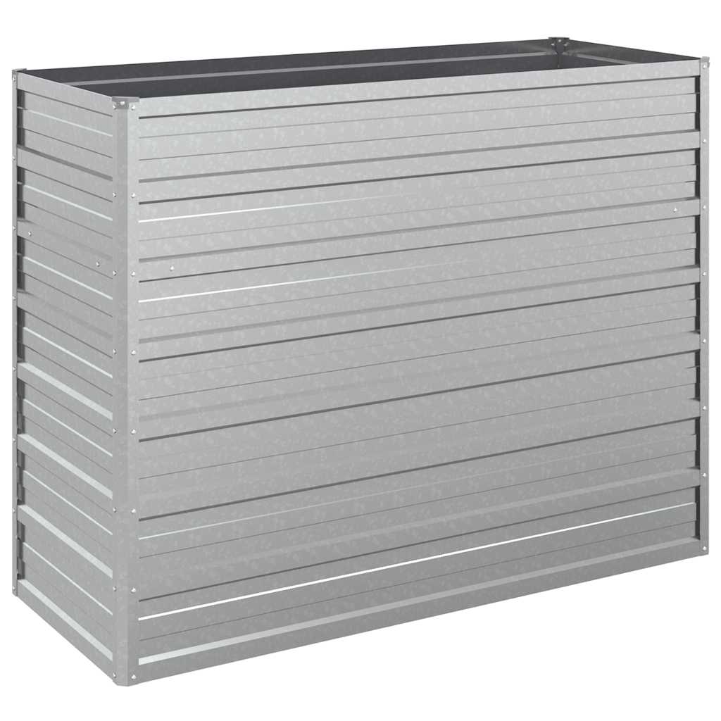 højbed 100x40x77 cm galvaniseret stål sølvfarvet