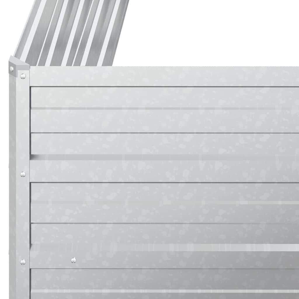 højbed 100x40x77 cm galvaniseret stål sølvfarvet