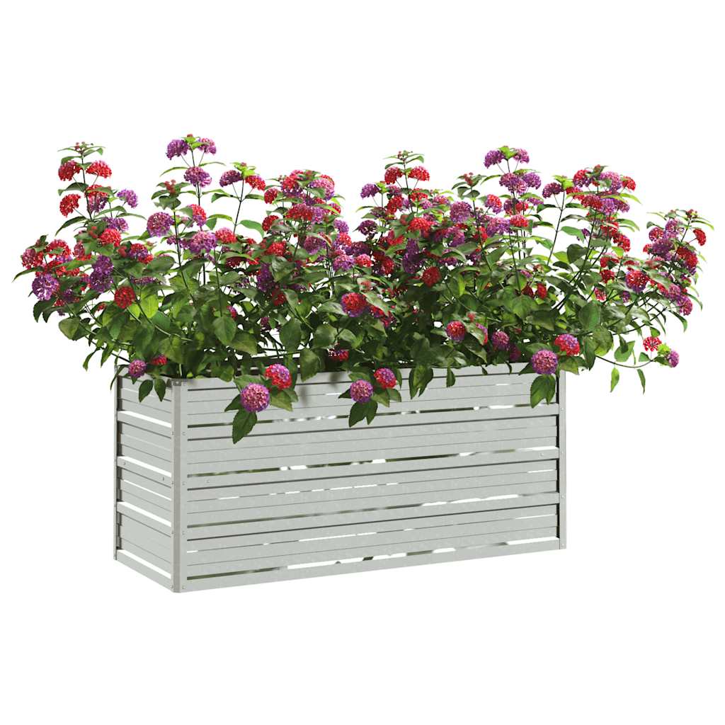 højbed 100x40x45 cm galvaniseret stål sølvfarvet