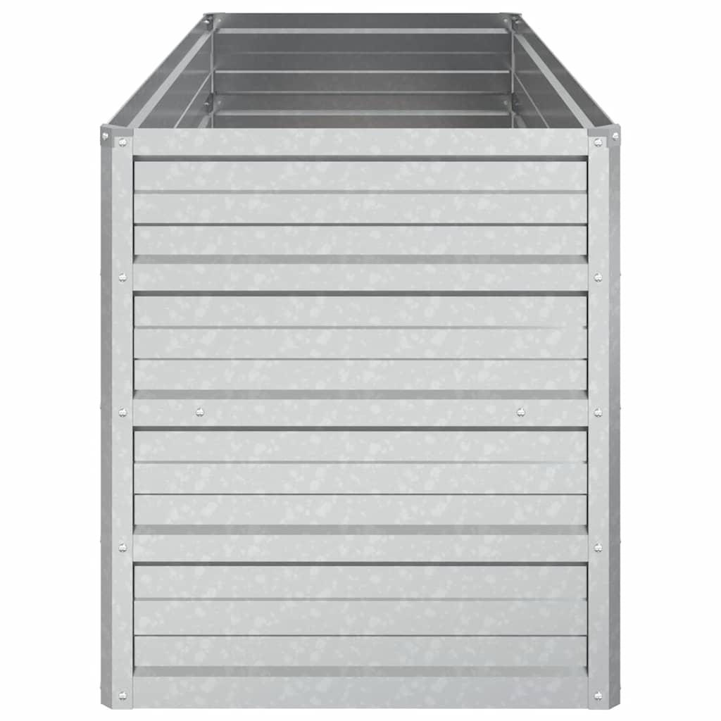 højbed 100x40x45 cm galvaniseret stål sølvfarvet