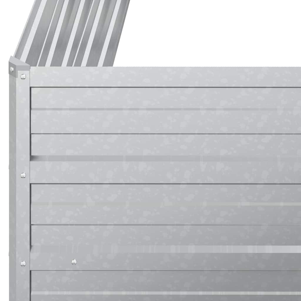 højbed 100x40x45 cm galvaniseret stål sølvfarvet