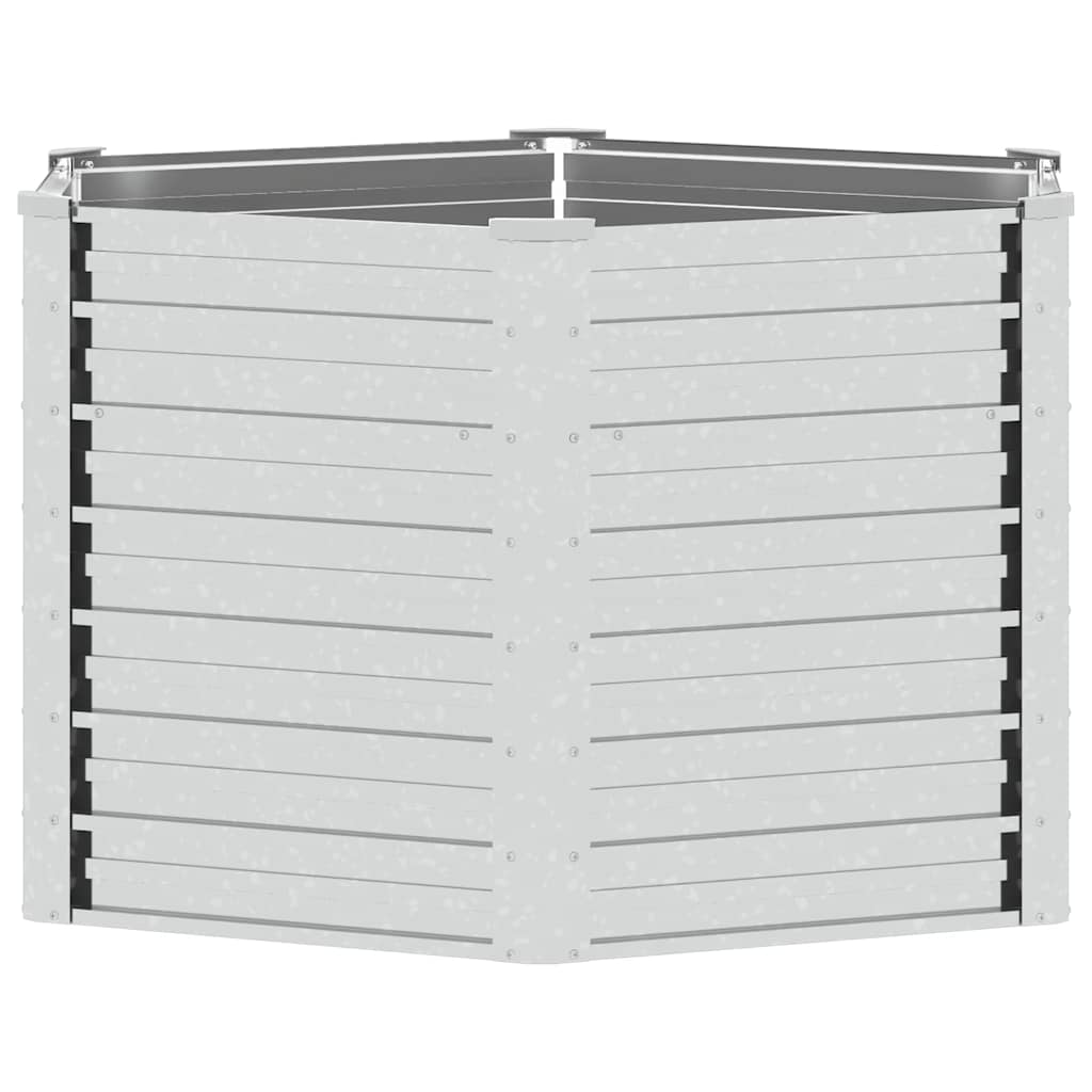 højbed 129x77 cm galvaniseret stål sølvfarvet