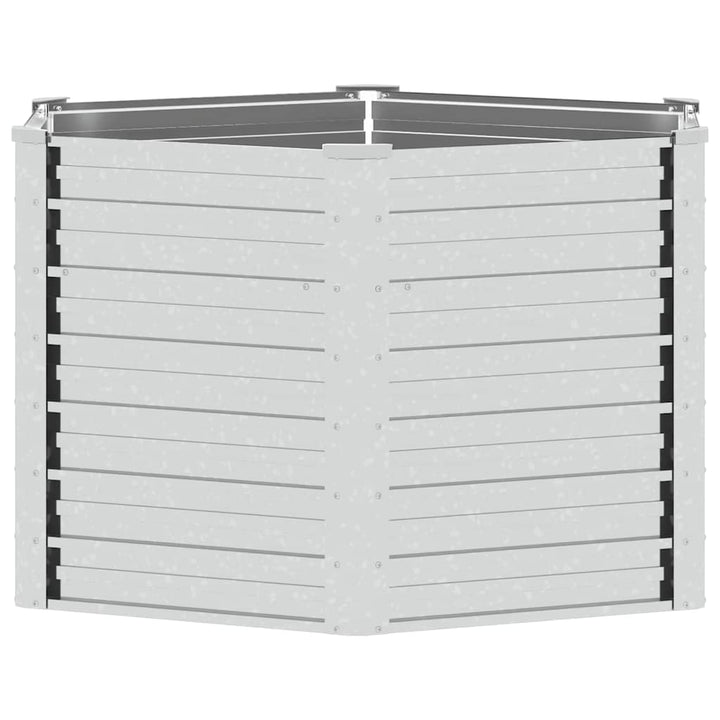 højbed 129x77 cm galvaniseret stål sølvfarvet