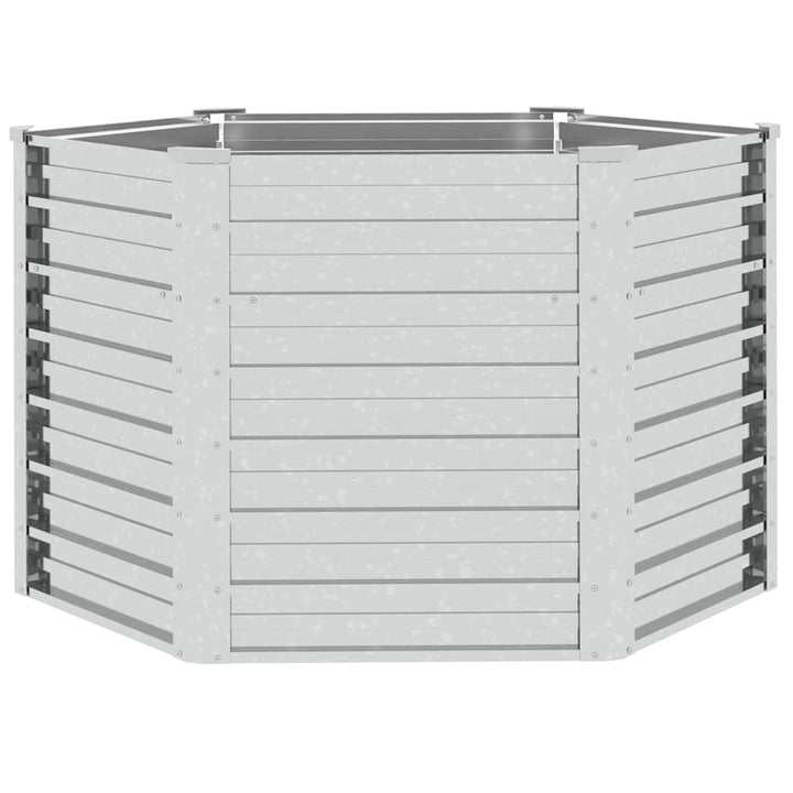 højbed 129x77 cm galvaniseret stål sølvfarvet
