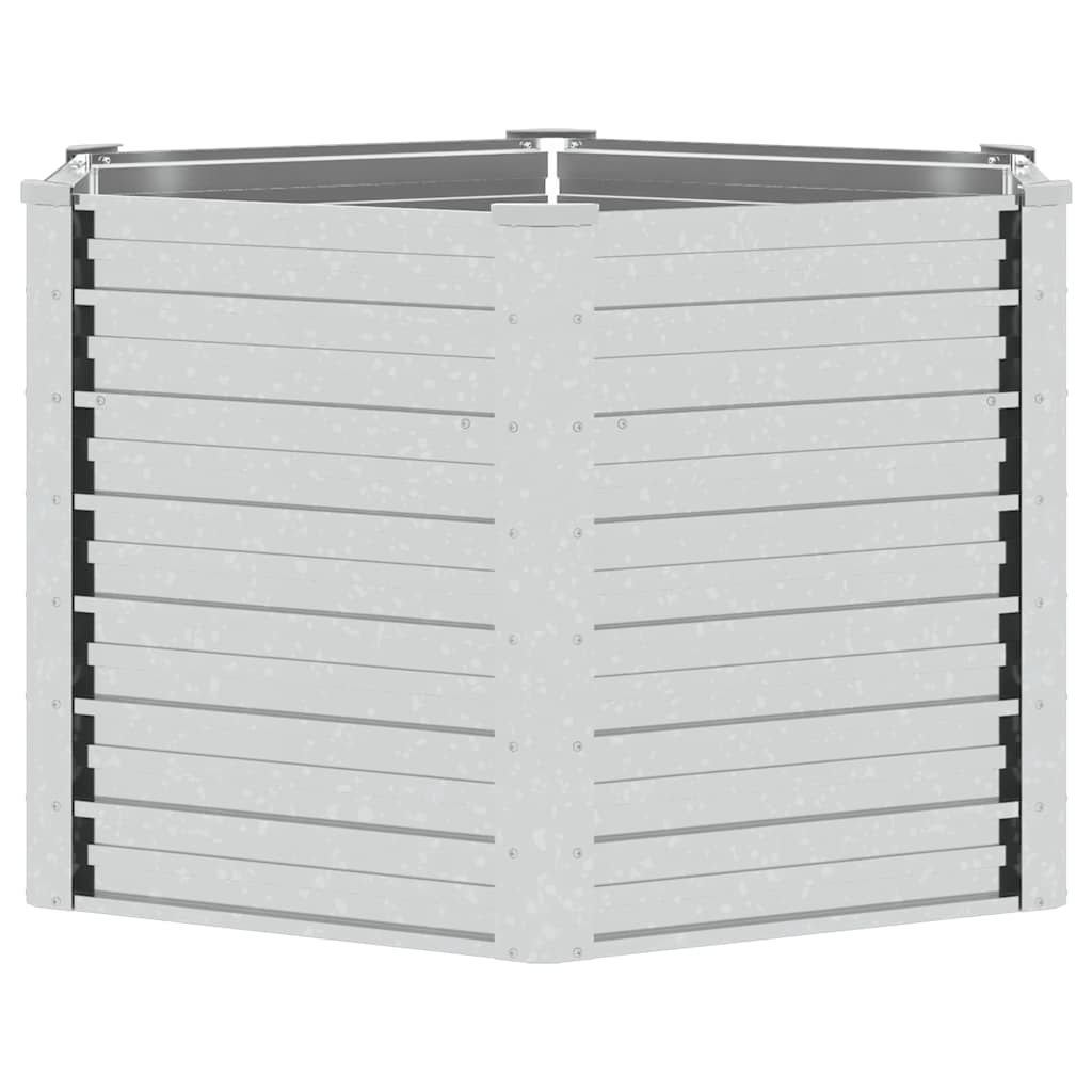 højbed 129x77 cm galvaniseret stål sølvfarvet