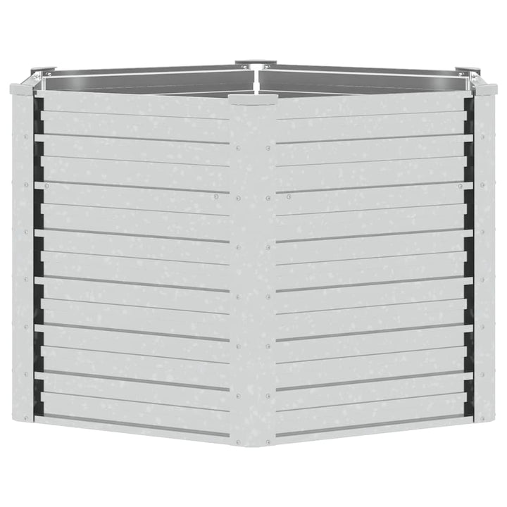 højbed 129x77 cm galvaniseret stål sølvfarvet