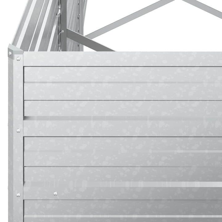 højbed 400x80x45 cm galvaniseret stål sølvfarvet