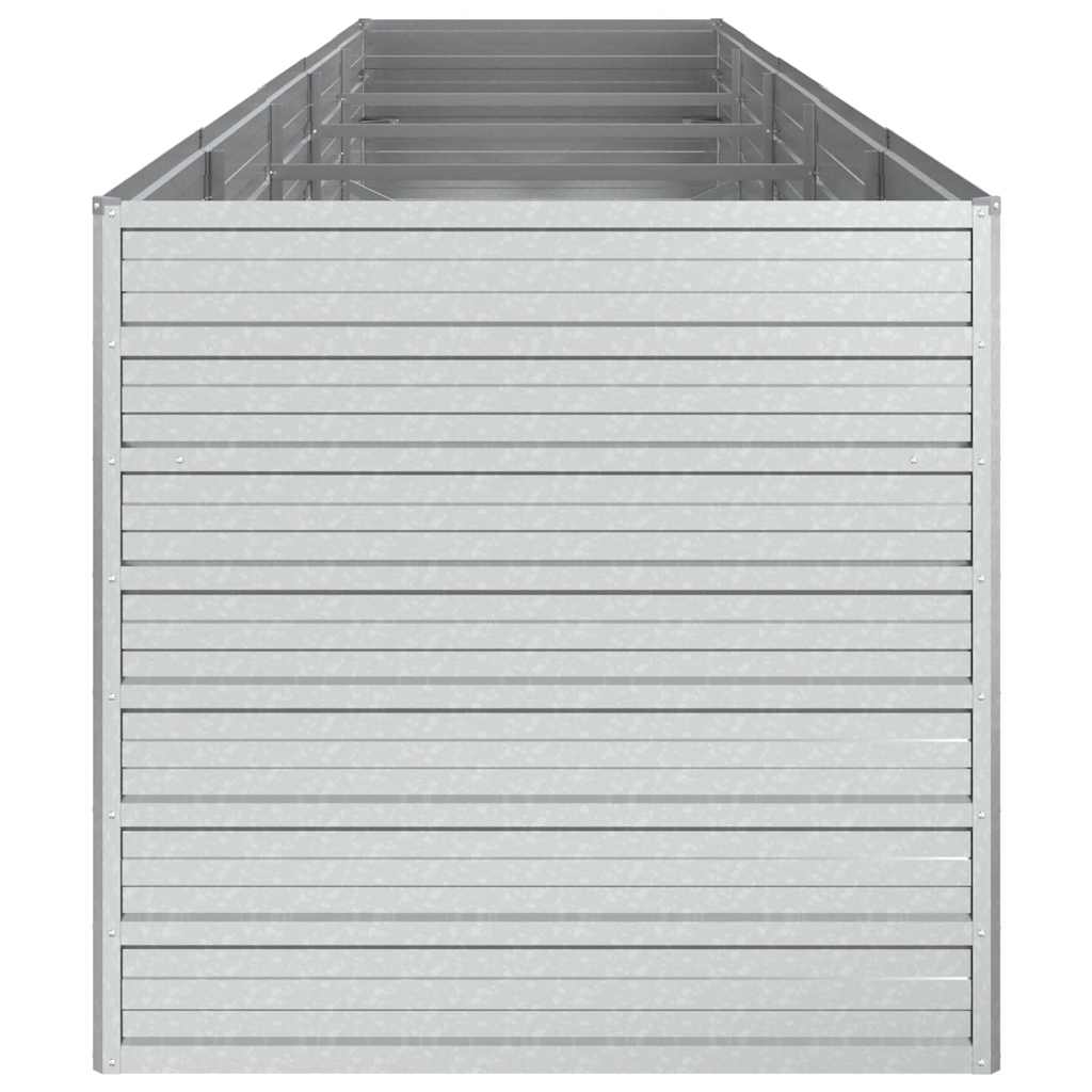 højbed 400x80x77 cm galvaniseret stål sølvfarvet