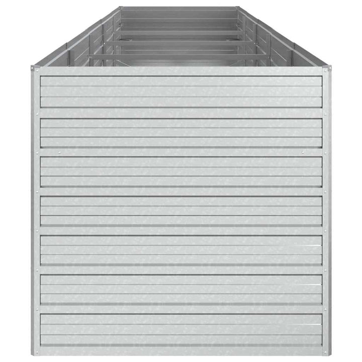 højbed 400x80x77 cm galvaniseret stål sølvfarvet