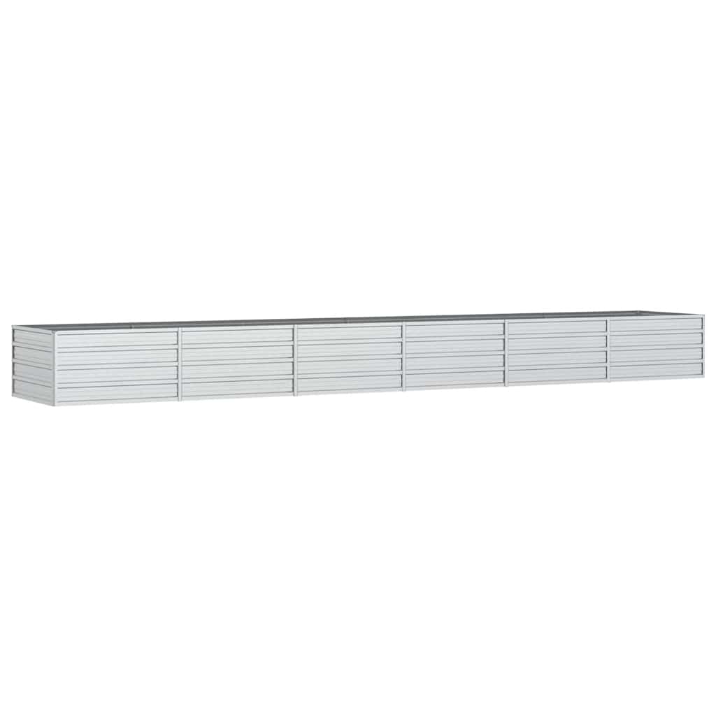 højbed 480x80x45 cm galvaniseret stål sølvfarvet