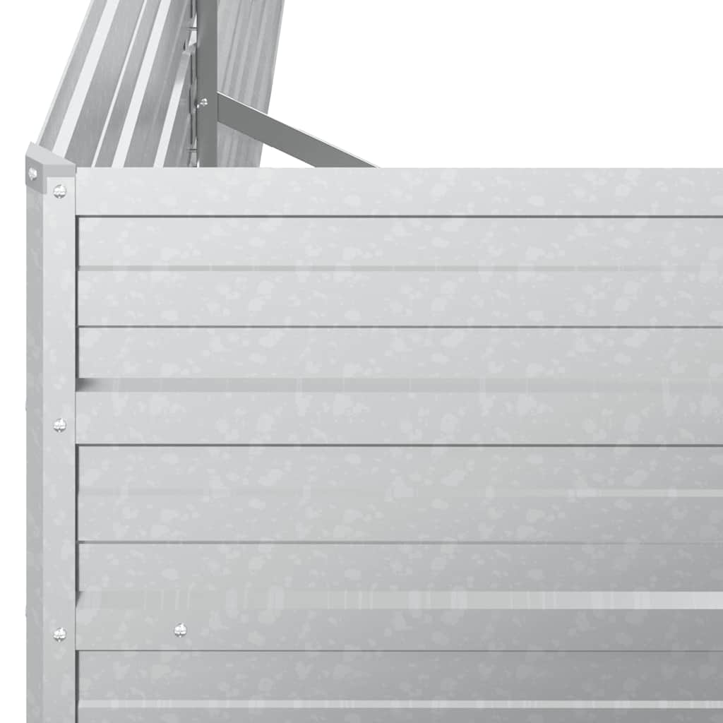 højbed 480x80x45 cm galvaniseret stål sølvfarvet