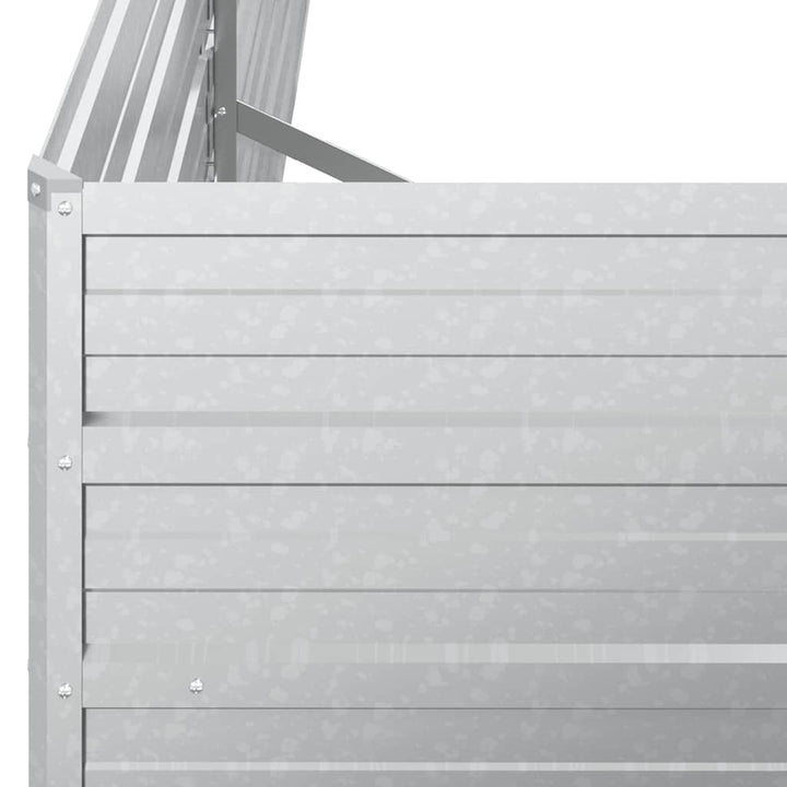 højbed 480x80x45 cm galvaniseret stål sølvfarvet
