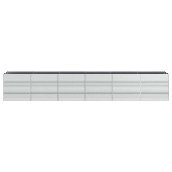 højbed 480x80x77 cm galvaniseret stål sølvfarvet