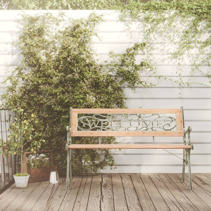 havebænk 122 cm massivt fyrretræ