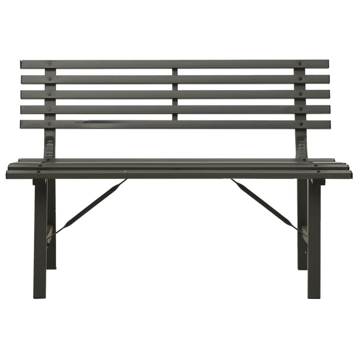 havebænk 110 cm stål sort