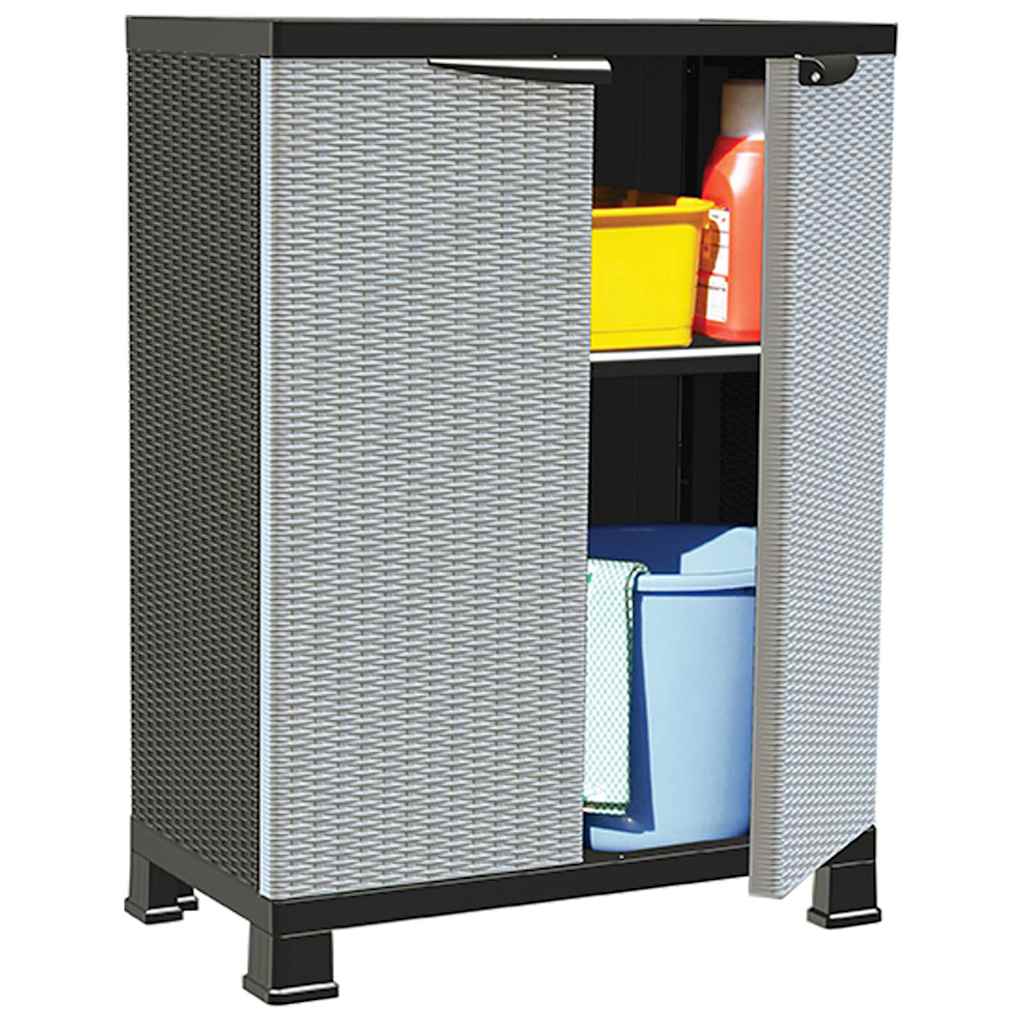 plastskab 68x39x92 cm rattandesign plastik