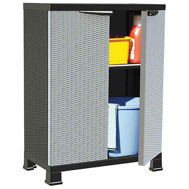 plastskab 68x39x92 cm rattandesign plastik