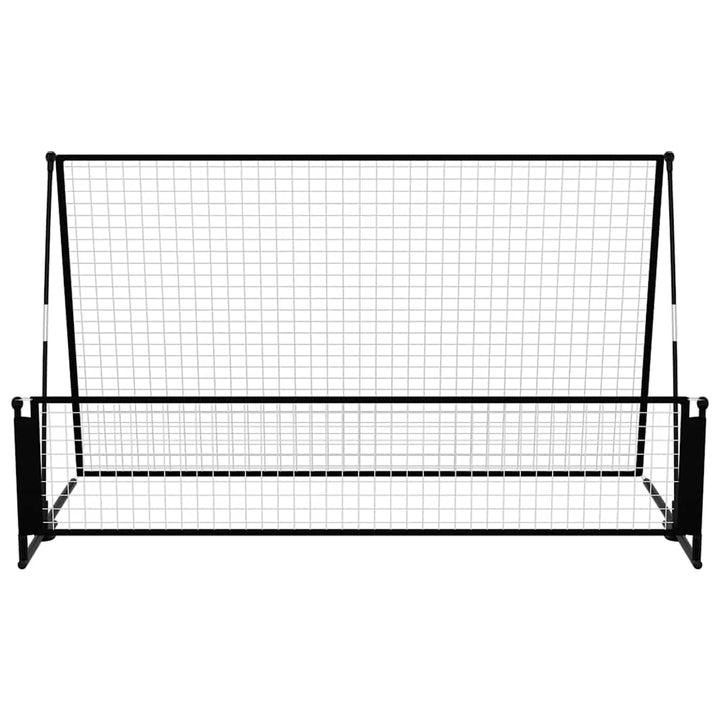 2-i-1 fodbold-rebounder 202x104x120 cm stål
