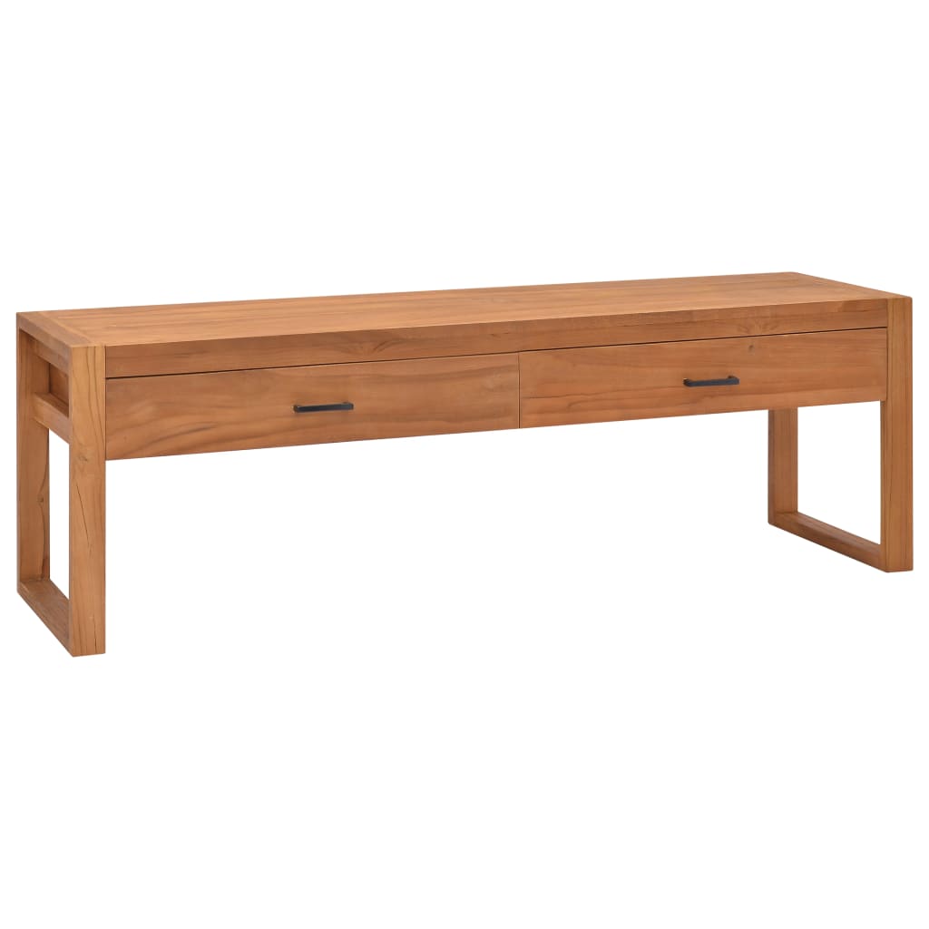 tv-bord 120x40x45 cm massivt teaktræ