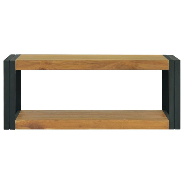 væghængt badeværelsesskab 90x45x35 cm massivt teaktræ