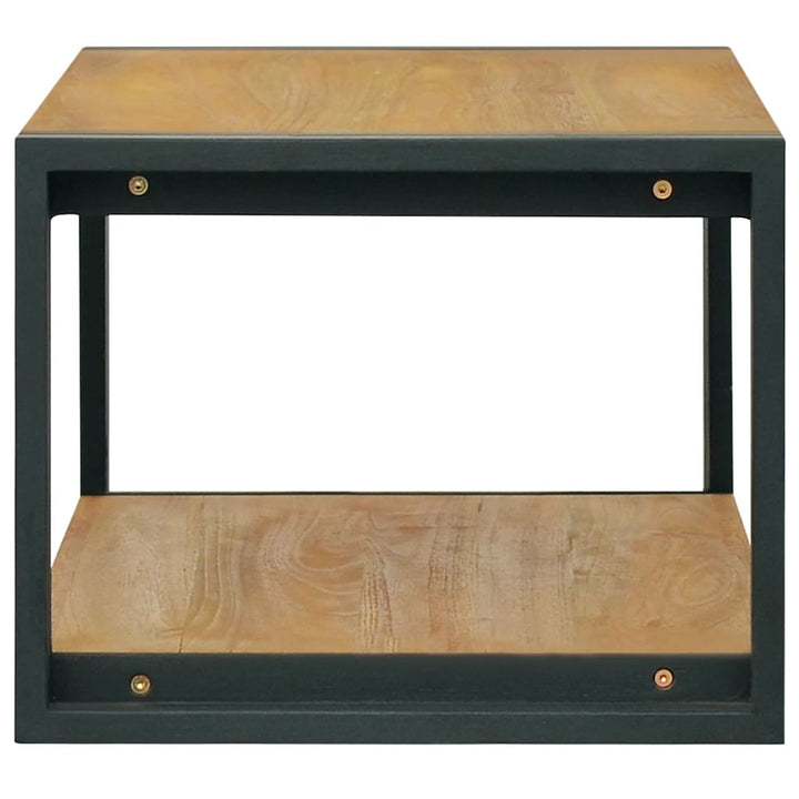væghængt badeværelsesskab 90x45x35 cm massivt teaktræ