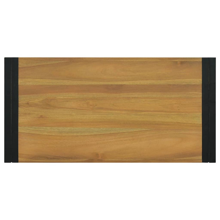 væghængt badeværelsesskab 90x45x35 cm massivt teaktræ