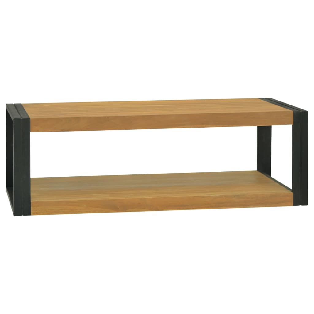 væghængt badeværelsesskab 110x45x35 cm massivt teaktræ