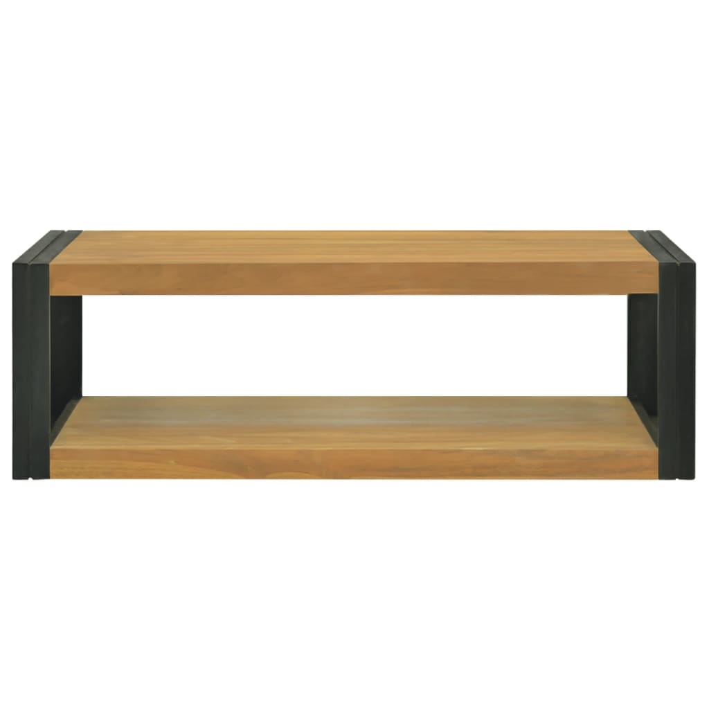 væghængt badeværelsesskab 110x45x35 cm massivt teaktræ