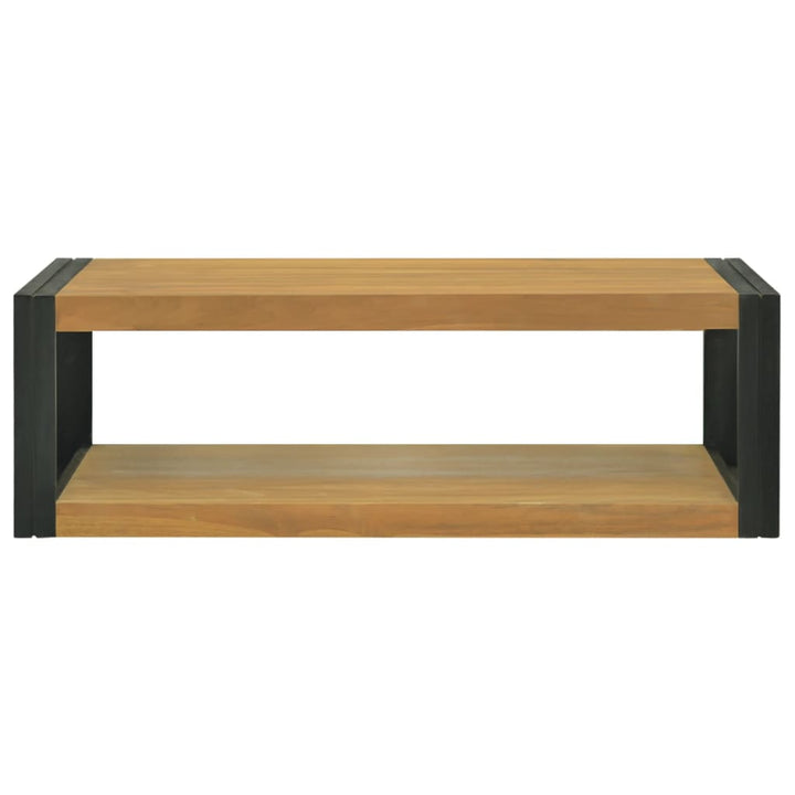 væghængt badeværelsesskab 110x45x35 cm massivt teaktræ