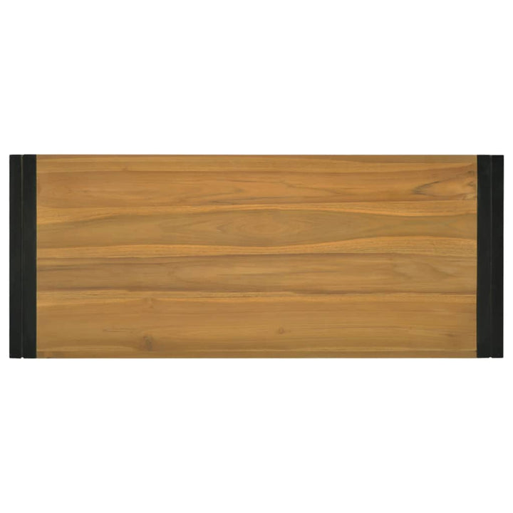 væghængt badeværelsesskab 110x45x35 cm massivt teaktræ