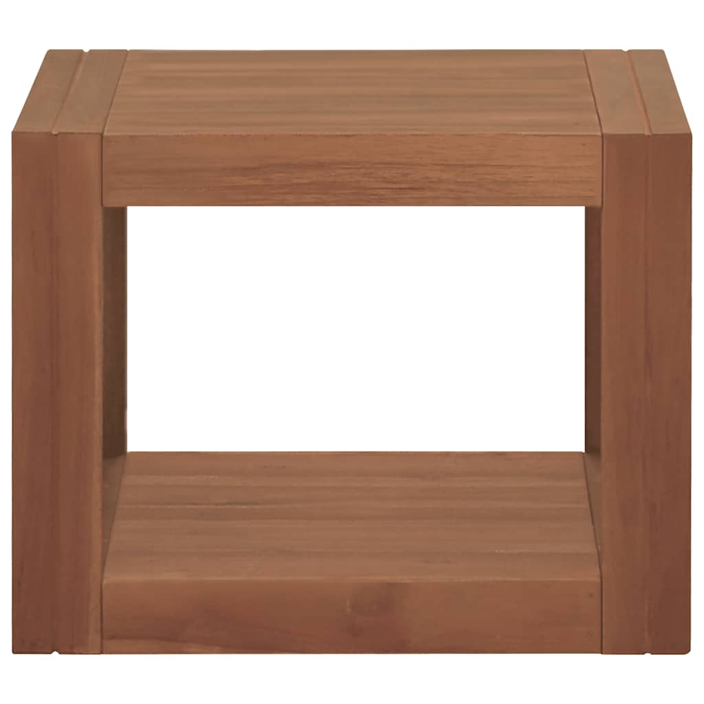 væghængt badeværelsesskab 45x45x35 cm massivt teaktræ