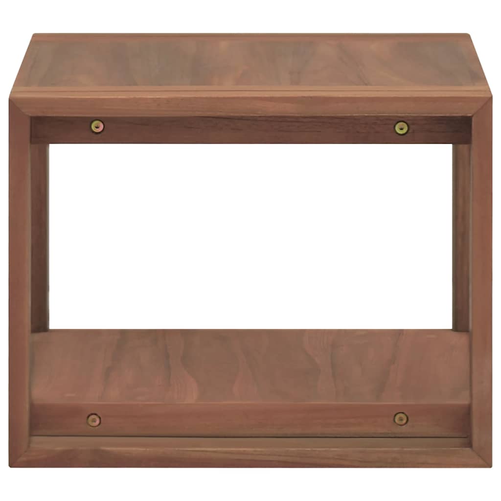 væghængt badeværelsesskab 45x45x35 cm massivt teaktræ